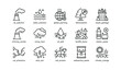 © Cali6ro - Environmental hazard icons showing pollution and climate issues