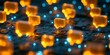 © Rifqi - Glowing golden speech bubble icons floating over a dark cybernetic circuit board background with blue light bokeh, concept for digital communication, social media marketing and chatbot technology