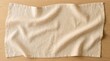 © arman - Natural ivory linen fabric on wooden surface