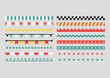 © 666_DESIGN - レトロポップ ボーダー・ライン パターンブラシセット｜Retro Diner Border Line Pattern Brush Set