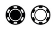 © liubomir118809 - Poker chip icon set. Casino and gambling game token symbol.