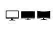 © MDSHEIK - Set of computer monitor and curved screen display icons