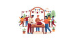 ©  Urwah Bariqi - Diverse Group Enjoying Outdoor Barbecue Party in Garden Setting
