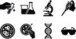 © SHEMA - Laboratory and scientific research vector icons set for biochemistry microbiology biotechnology