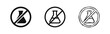 © drawing lines - Forbidden sign with chemical flask icon set