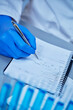 © goir - Scientist recording laboratory results, research documentation and analysis