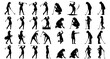 © Tonmoy - Professional Women Golf Silhouette Vector Set with Multiple Golf Action Poses