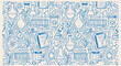 © pankaj - science research lab seamless pattern, laboratory test tube background, hand drawn science print, academic research study wallpaper, lab equipment science texture, experiment laboratory tool design, s