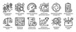© Vladislav - Set of twelve black line art icons representing energy grid operations, data analytics, and infrastructure management in a clean, hand-drawn doodle style for business concepts