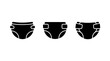 © Amjad - Diaper Icon Set Representing Baby Care, Hygiene, and Comfort in Bold Black‑and‑White Vector Style