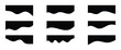 © Thought Leader - Collection of  black dividers shape templates. Modern separator header for website and app. Set of Template Dividers Shapes for Website. eps10