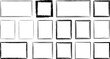 © ShahanaraBegum - Vector rectangles, black and white frames, empty boxes, graphic elements, design shapes