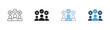 © Kamrul - Decision management icon set, Team leadership symbols, Stakeholder management vector icons, Business strategy signs, Organizational decision vector icons