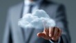 © Chandlerlikes - Cloud architect managing enterprise infrastructure through a holographic cloud operations dashboard with storage analytics and performance monitoring