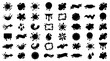 © MdAsadul - Black Liquid Shape Icon Set with Fluid Blobs Splash Symbols and Organic Text Frame Elements Vector