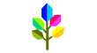 © Jawa - Colorful flower with green stem.