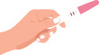 © MDMAHABUB - Hand holding a positive pregnancy test, medical diagnostic concept for family planning and healthcare vector illustration