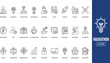 © MdArmanRakib - Hackathon and software development icon set with tech innovation and coding symbols for web design