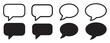 © MST - Minimalist speech bubble icons in circular and rounded rectangle designs for digital communications.