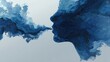 © Galih Sadega - Faces merging into flowing blue liquid