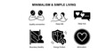© @adha - Minimalism and Simple Living Icons: Connection, Talk, Health, Energy, Love