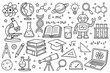 © mr - Hand drawn doodle set of science and education icons Vector