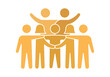 © Gabrieuskal - Equipo de personas diversas celebrando en conjunto
