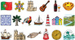 © brthd - Portugal icon pack of colored pencils crayons european country tourism, identity, attraction, symbol