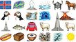 © brthd - Iceland icon pack of colored pencils crayons european country tourism, identity, attraction, symbol