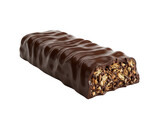 Chocolate granola bar with crispy cereal and oats
