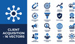 © LRB - Vector set of sixteen electric vehicle home charger icons including smart wall box, solar integration, and battery storage for residential use