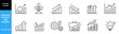 © Dulu - Business growth and finance line icon set with editable stroke