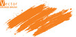 © Just Choice - Textured yellow gouache brush smear on white.. Abstract orange watercolor brush stroke on white background.