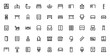 © wang - Furniture icon set. Minimalist line icons pack. Includes symbols for bed, chair, sofa, table, desk, bookshelf, closet and more. Editable vector stroke.