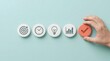 © Zaldy - Hand placing checkmark token for successful business strategy completion