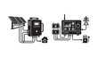 © BULBUL ISLAM - Solar power system icons with electric vehicle charging station and smart home grid energy management network