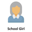 © Design Linker - School Girl Vector icon which can easily modify or edit