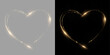 © ALEXA - Glowing Gold Heart Shape on Black Background for Photo Overlays Scrapbooking Collages and Creative Compositions