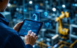 © Pakpong - Industrial automation, smart factory, robotics, technology, digital tablet, innovation