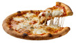 © Sophia - Gooey cheese stretching from a slice of margherita pizza