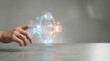 © KohXD - Person's hand touching a virtual display representing innovation and technology in an autonomous productivity framework