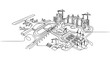 © Chichi - Modern City Infrastructure: Airport, Construction, Solar, Wind Energy, and Architecture