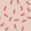 © sevector - shoes male running accessories glyph vector seamless pattern. shoes male running accessories thin illustration