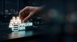 © Rio Ai - Businessman managing digital population data analytics on futuristic interface for strategic demographic insights