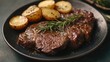 © Karen - Grilled steak with roasted potatoes