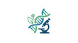 © Kanzul - Biotechnology and Genetic Engineering Icon with DNA Strand and Microscope