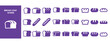 © Artixa - Bread Loaf Icon Set Vector Bakery Food Symbol Glyph Collection Purple