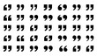 © MdSakib - Quote Mark Silhouette Icon Set with Speech Quotes Double Apostrophes and Citation Symbols Editable Vector Collection