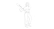 © Bate - Woman Playing Tennis with Racket.
