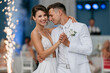 © kardaska - Wedding couple first dancing at reception celebration